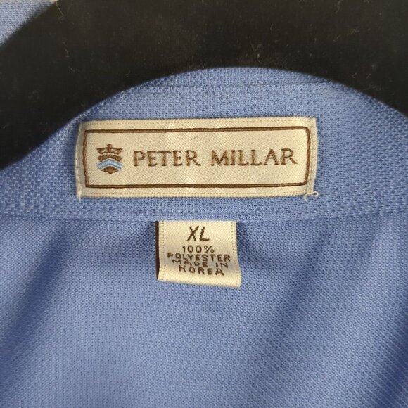 Peter Millar Mens X-Large Blue Golf Polo Short Sleeve Shirt Medinah Country Club - Picture 6 of 8